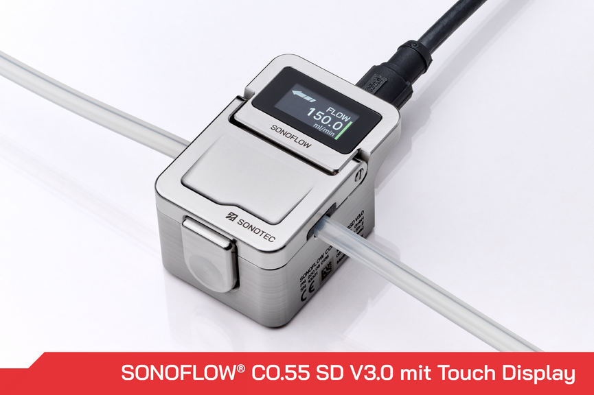 Berührungsloser Ultraschall Clamp-On Durchflusssensor SONOFLOW CO.55 SD V3.0