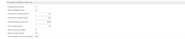 Steam Trap Variables Incl. Calculation