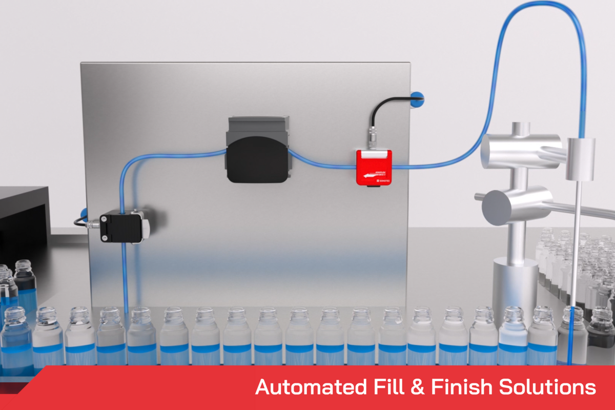 Automated Fill & Finish Solutions with Non-Contact Flow Meters and Bubble Detectors