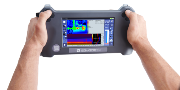 [Translate to Deutsch:] The world first acoustic camera for preventive maintenance with IR functionality