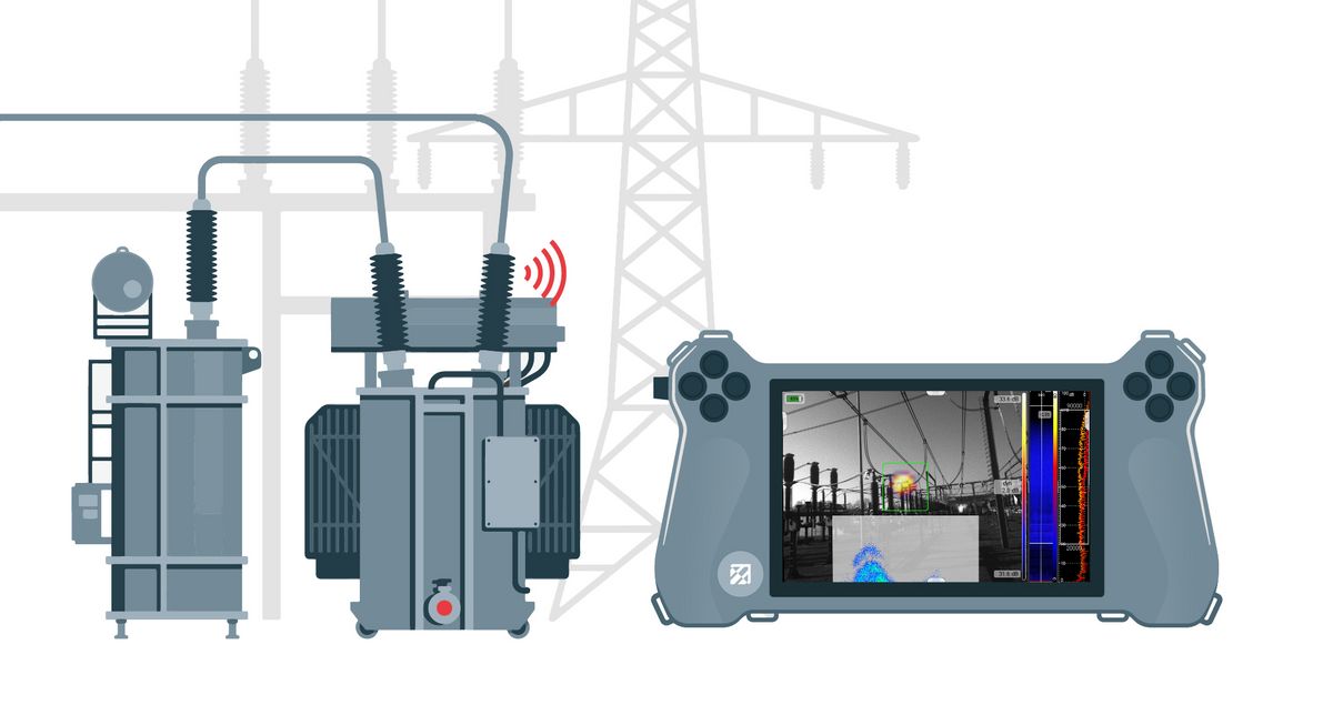Elektrische Inspektion mit SONASCREEN® SONASCREEN for partial discharge detection in an industrial environment