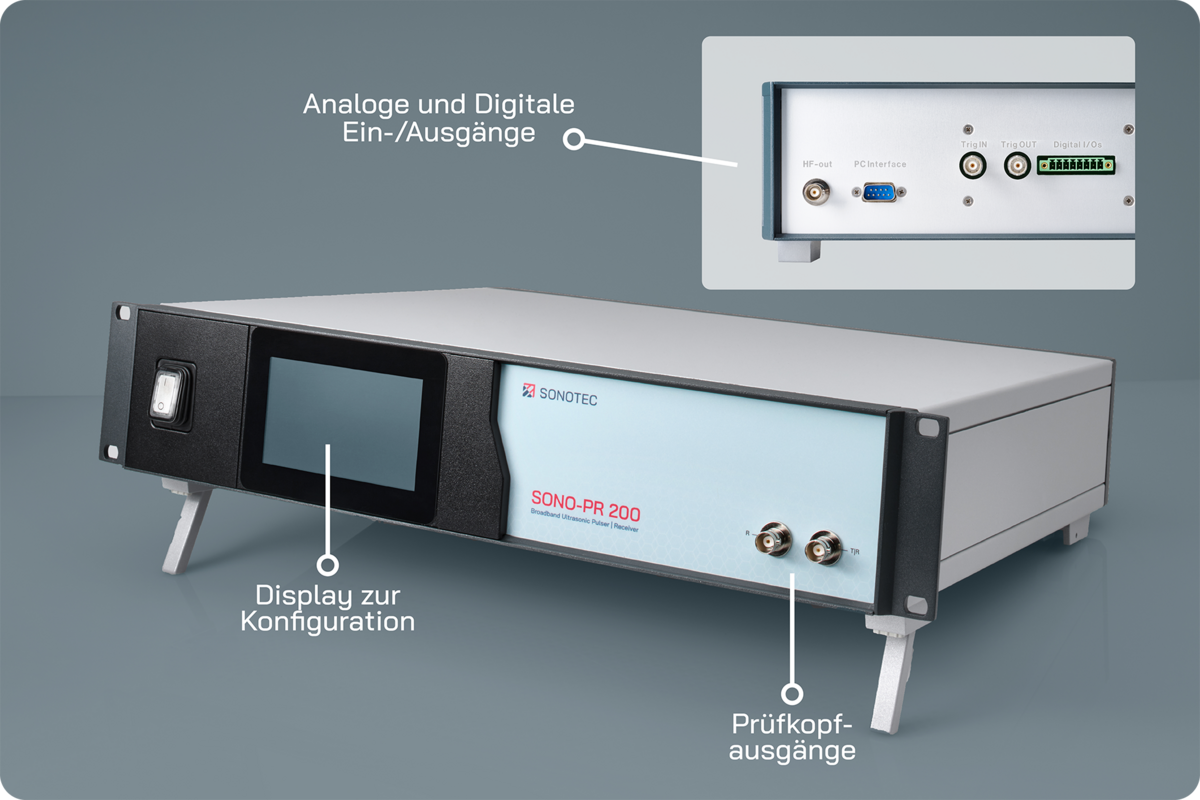 SONO-PR 200 Sender/Empfänger mit Display und mehreren anlogen und digitalen Ein-/Ausgänge