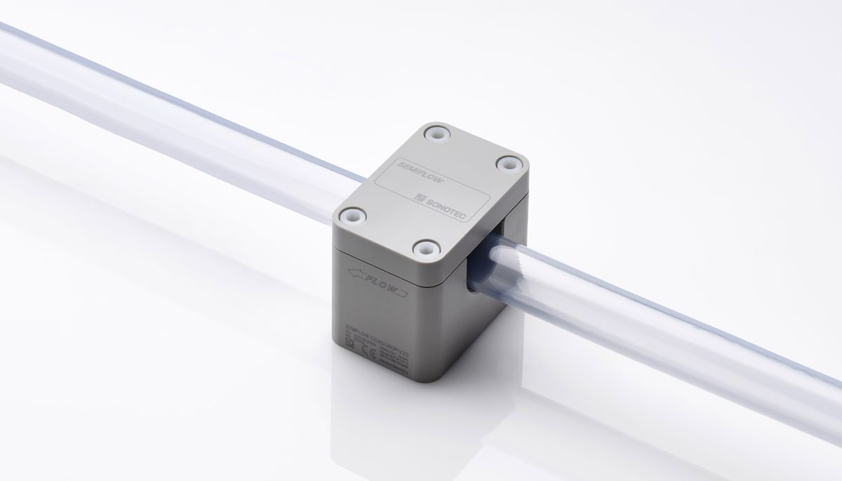 Non-contact ultrasonic clamp-on flow sensor SEMIFLOW CO.65 Non-contact ultrasonic clamp-on flow sensor SEMIFLOW CO.65